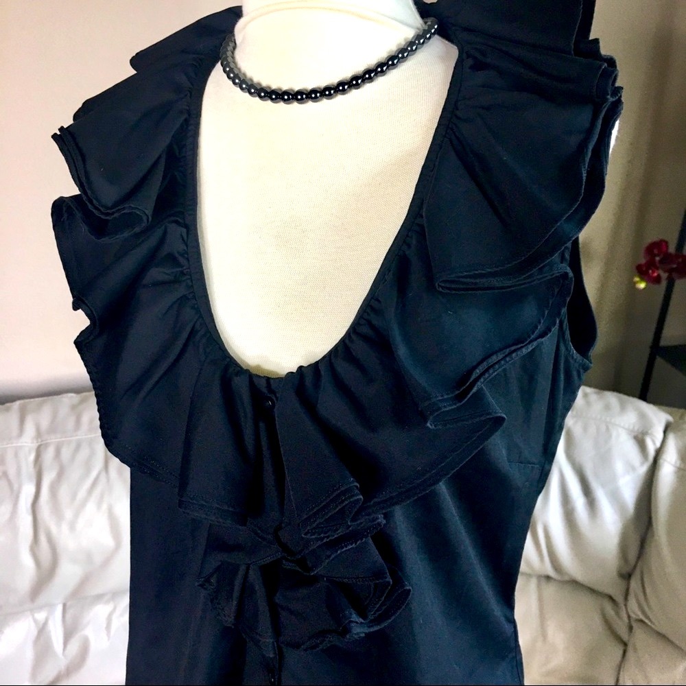 🆕 LRL Ruffle V-Neck Button Front Top - Picture 3 of 4